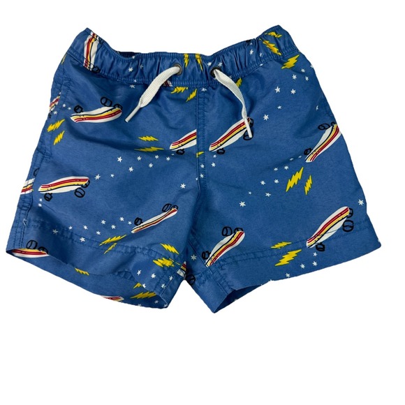 Hanna Andersson Toddler Boys Skateboard Swim Trunks Blue‎ Size 3 - Picture 1 of 4